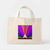 Art deco zon in regenboog Canvas tas (Voorkant)