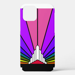 Art deco zon in regenboog Case-Mate iPhone case