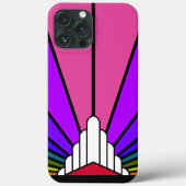 Art deco zon in regenboog Case-Mate iPhone case (Achterkant)