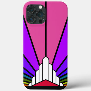 Art deco zon in regenboog Case-Mate iPhone case