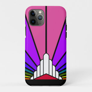 Art deco zon in regenboog Case-Mate iPhone case