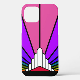Art deco zon in regenboog Case-Mate iPhone case