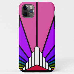 Art deco zon in regenboog Case-Mate iPhone case