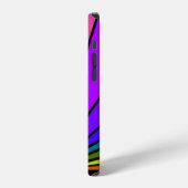 Art deco zon in regenboog iPhone hoesje (Linkerkant)