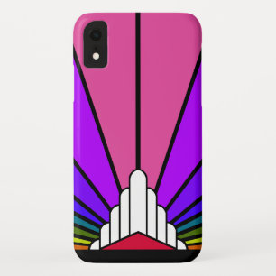 Art deco zon in regenboog iPhone / iPad case