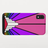 Art deco zon in regenboog iPhone / iPad case (Achterkant (horizontaal))