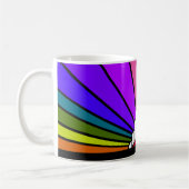 Art deco zon in regenboog koffiemok (Links)