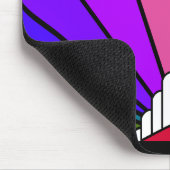 Art deco zon in regenboog muismat (Hoek)