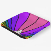 Art deco zon in regenboog Papier Bord (Gebogen)