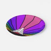 Art deco zon in regenboog Papier Bord (Gekanteld)