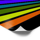 Art deco zon in regenboog perfect poster (Hoek)
