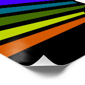 Art deco zon in regenboog perfect poster (Hoek)