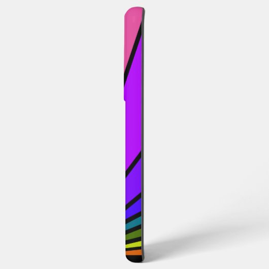 Art deco zon in regenboog samsung galaxy hoesje (Achterkant horizontaal)