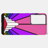 Art deco zon in regenboog samsung galaxy hoesje (Linkerkant)