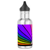 Art deco zon in regenboog waterfles (Links)