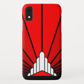 Art deco zon in rode iPhone / iPad case (Achterkant)