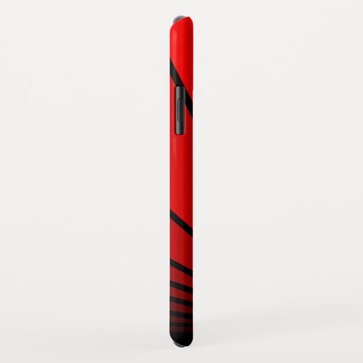 Art deco zon in rode iPhone / iPad case (Achterkant/rechts)