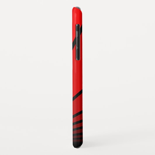 Art deco zon in rode iPhone / iPad case (Achterkant/links)