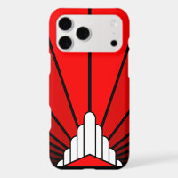 Art deco zon in rood