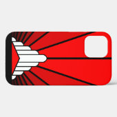 Art deco zon in rood Case-Mate iPhone case (Achterkant (horizontaal))