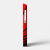 Art deco zon in rood Case-Mate iPhone case (Achterkant / Links)