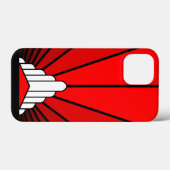 Art deco zon in rood Case-Mate iPhone case (Achterkant (horizontaal))