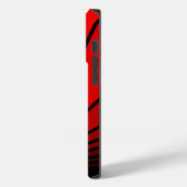 Art deco zon in rood Case-Mate iPhone case (Achterkant / Links)