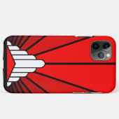 Art deco zon in rood Case-Mate iPhone case (Achterkant (horizontaal))