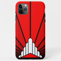 Art deco zon in rood
