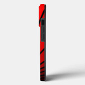 Art deco zon in rood Case-Mate iPhone case (Achterkant / Links)