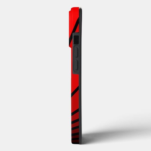 Art deco zon in rood Case-Mate iPhone case (Achterkant / Links)