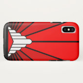 Art deco zon in rood Case-Mate iPhone case (Achterkant (horizontaal))