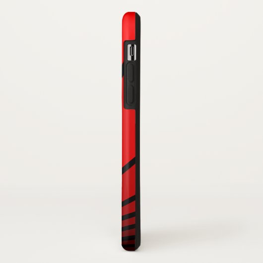 Art deco zon in rood Case-Mate iPhone case (Achterkant/links)