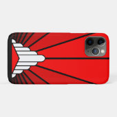 Art deco zon in rood Case-Mate iPhone case (Achterkant (horizontaal))