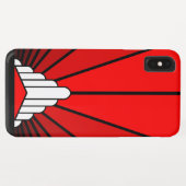 Art deco zon in rood Case-Mate iPhone case (Achterkant (horizontaal))