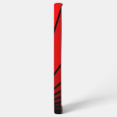 Art deco zon in rood samsung galaxy hoesje (Linkerkant)