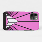 Art deco zon in roze Case-Mate iPhone case (Achterkant (horizontaal))