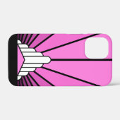 Art deco zon in roze Case-Mate iPhone case (Achterkant (horizontaal))