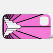 Art deco zon in roze Case-Mate iPhone case (Achterkant (horizontaal))