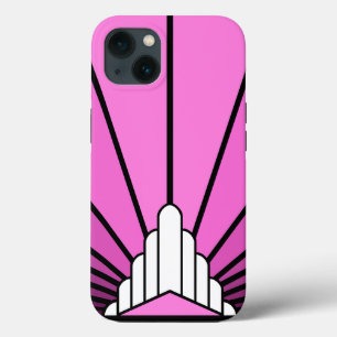 Art deco zon in roze Case-Mate iPhone case