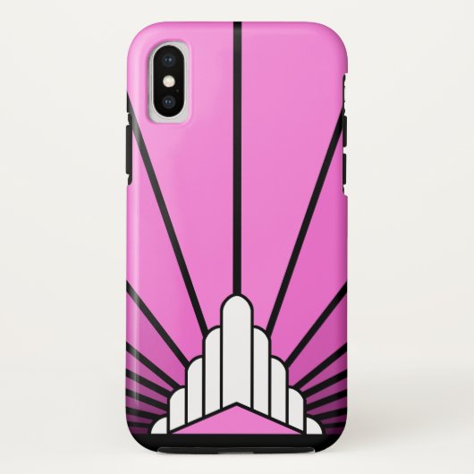 Art deco zon in roze Case-Mate iPhone case (Achterkant)
