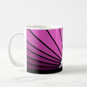 Art deco zon in roze koffiemok (Links)