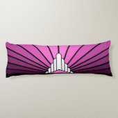 Art deco zon in roze lichaamskussen (Achterkant)