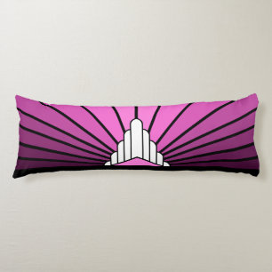 Art deco zon in roze lichaamskussen