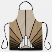 Art deco zon in tan All-Over Print Schort (Voorkant)