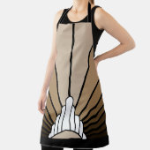 Art deco zon in tan All-Over Print Schort (Insitu)