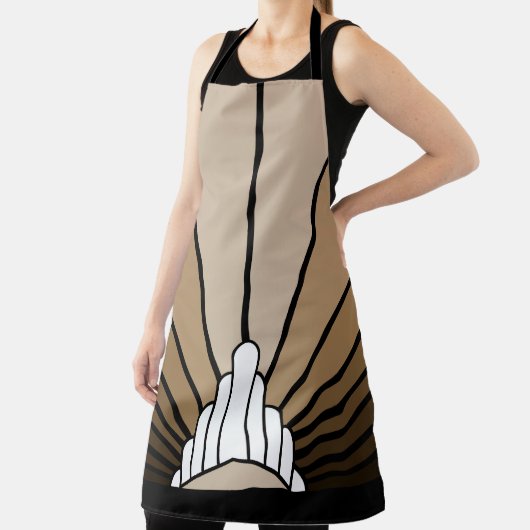 Art deco zon in tan All-Over Print Schort (Insitu)