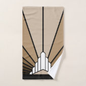 Art deco zon in tan bad handdoek (Handdoek)