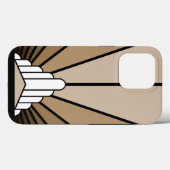 Art deco zon in tan Case-Mate iPhone case (Achterkant (horizontaal))