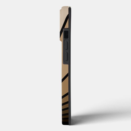 Art deco zon in tan Case-Mate iPhone case (Achterkant / Links)